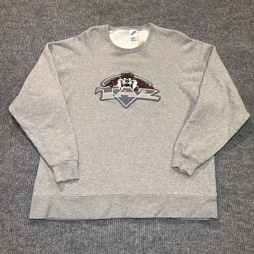 VTG Y2K Warner Bros Studio Store TAZ Long Sleeve Sweatshirt‎ Adult Size 2XL
